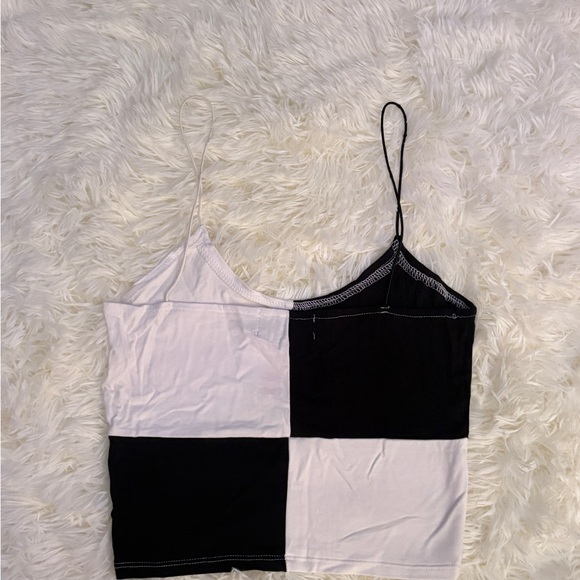 OMIGHTY Black and White Camisole with Pink Butterfly - Picture 3 of 3